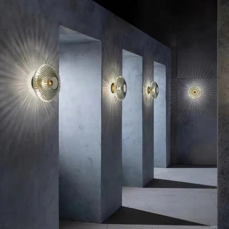 Glazen Wandlamp – Moderne LED Wandkandelaar van Glas – Sfeerverlichting voor Woonkamer, Slaapkamer en Hal