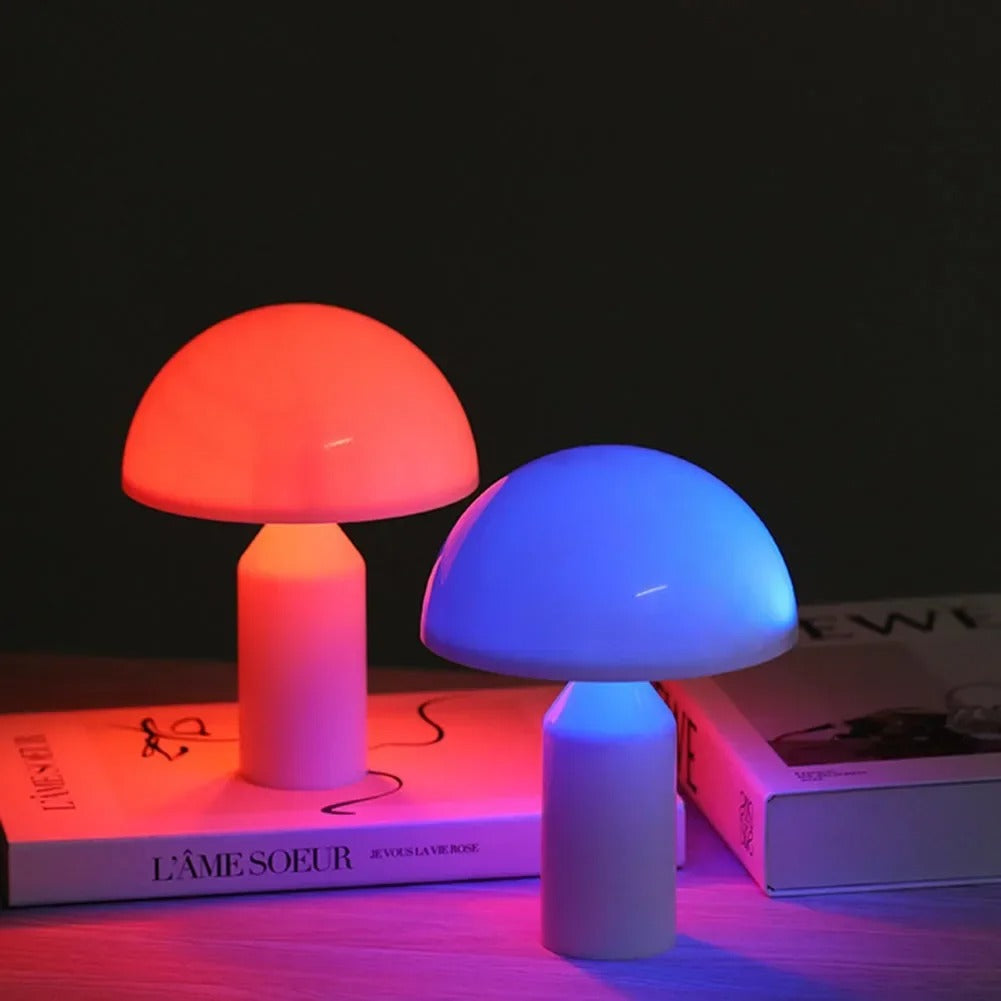 Paddenstoel Touch LED Tafellamp – Dimbaar Kleurenwisselend Nachtlampje voor Sfeer en Decoratie