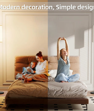Moderne Vloerlamp met Lampenkap – Hoge Staande Lamp met Dimbare 9W LED en Voetschakelaar – Minimalistische Verlichting voor Woonkamer en Slaapkamer