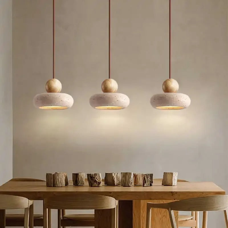 Vintage Hanglamp met Gele Agaatsteen – Unieke Sfeerverlichting voor Slaapkamer, Eetkamer & Restaurant