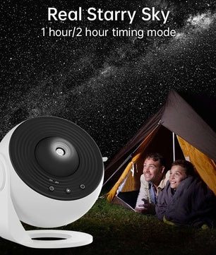 Galaxy Projector 12-in-1 – HD Sterrenhemel Nachtlamp met 360° Rotatie, Verwisselbare Filmschijven & Timer