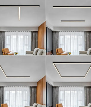 LED Lineaire Plafondlamp 53 cm – Aluminium Opbouwlamp 18W met Hoge CRI – Moderne Scandinavische LED Verlichting voor Binnen