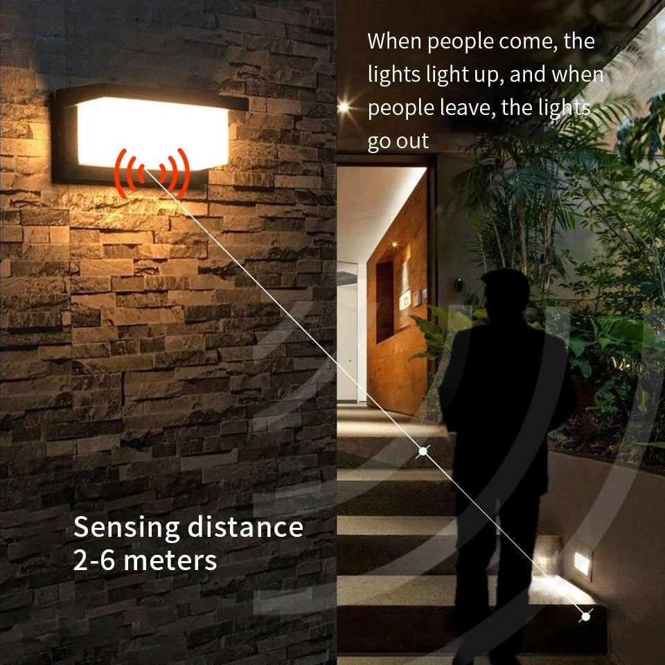 LED Buitenwandlamp met Bewegingssensor – Waterdicht IP66 voor Tuin, Veranda en Entree