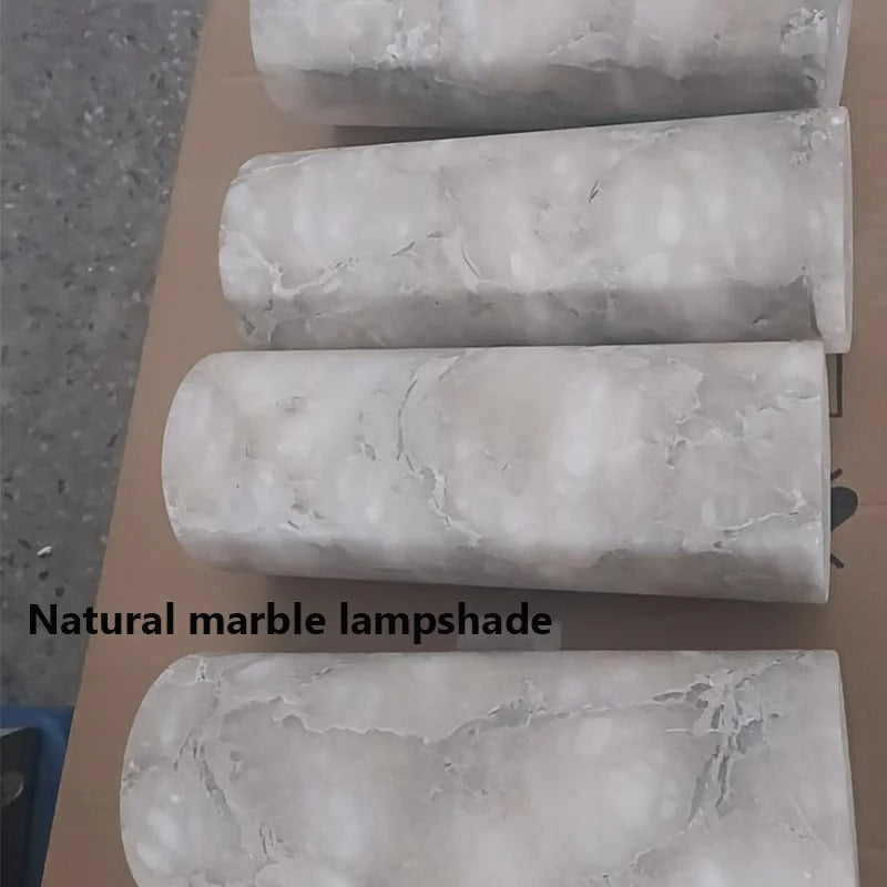 Moderne Marmeren Wandlamp – Natuurlijk Marmer met LED Verlichting – Luxe Design Wandlamp voor Woonkamer en Slaapkamer
