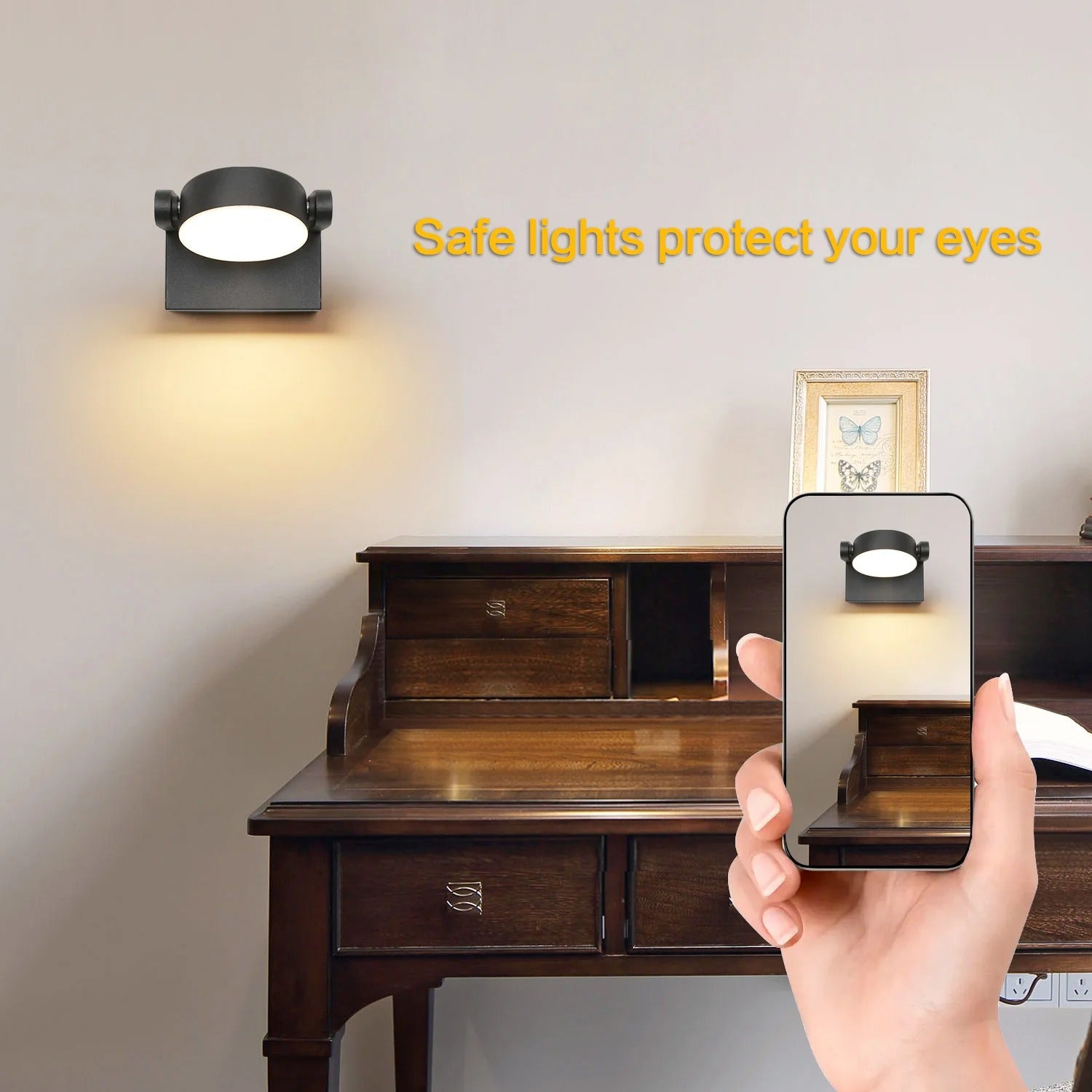 Moderne LED Wandlamp – 20W Binnen en Buiten – Draaibaar LED Paneel – Warm Wit 3000K – Zwart Aluminium – IP65