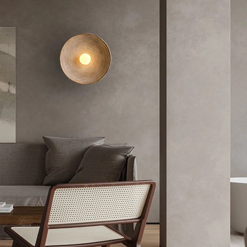 Moderne LED Wandlamp – Resin en Mat Glas – Omhoog en Omlaag Verlichting – Minimalistische Wandverlichting voor Woonkamer en Slaapkamer