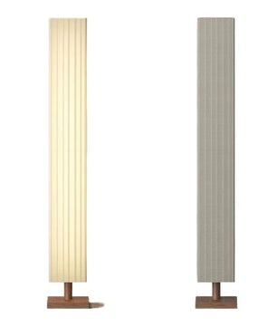 Japanse Retro LED Vloerlamp – Slanke Staande Lamp in Houtlook met Warm Sfeerverlichting – Minimalistische Designlamp voor Woonkamer en Slaapkamer