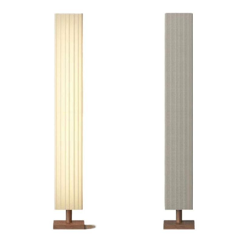 Japanse Retro LED Vloerlamp – Slanke Staande Lamp in Houtlook met Warm Sfeerverlichting – Minimalistische Designlamp voor Woonkamer en Slaapkamer