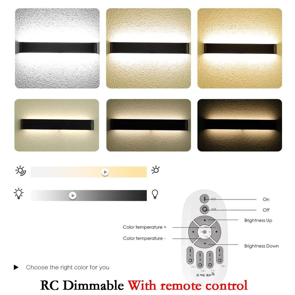 Moderne LED Wandlamp – Dimbaar Aluminium Design voor Slaapkamer, Woonkamer & Hal