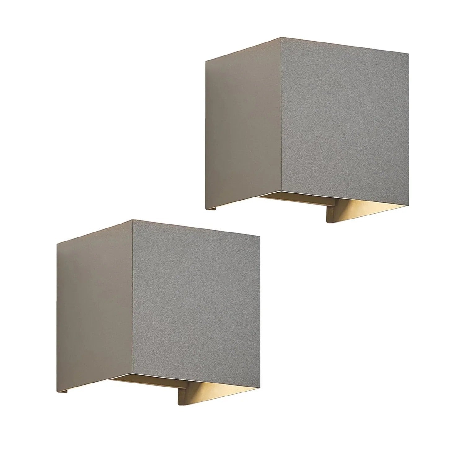 Set van 2 LED Wandlampen – Moderne Aluminium Wandverlichting Binnen en Buiten – 6W 6500K Koel Wit voor Woonkamer, Hal & Balkon