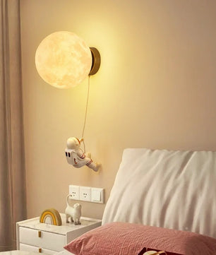 Astronaut Wandlamp – Creatieve Maan LED Verlichting voor Kinderkamer en Slaapkamer