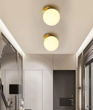 Moderne Wandlamp – E27 Bolvormige Wandverlichting met Glazen Kap 15 cm voor Slaapkamer, Woonkamer en Hal