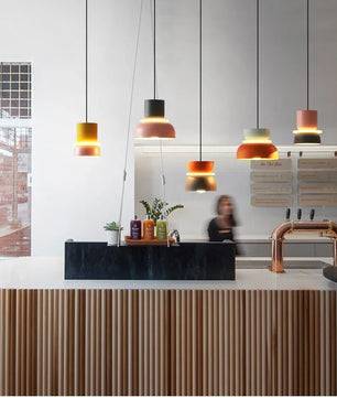 Moderne Macaron LED Hanglamp – Kleurrijke Plafondlamp voor Eetkamer, Slaapkamer & Café