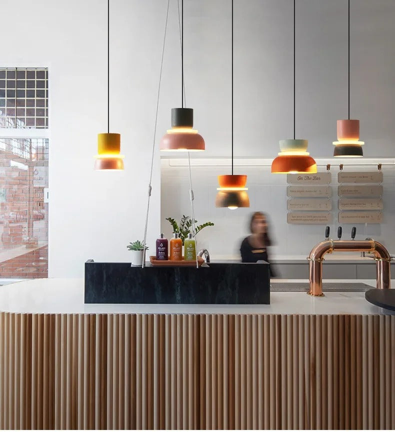 Moderne Macaron LED Hanglamp – Kleurrijke Plafondlamp voor Eetkamer, Slaapkamer & Café