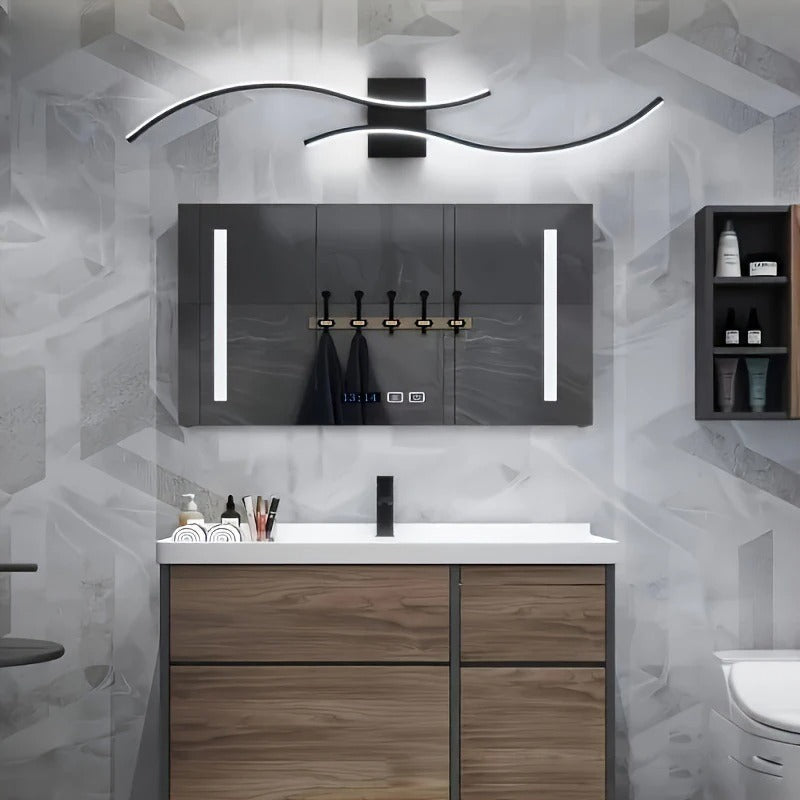 Nordic LED Wandlamp – Minimalistisch Scandinavisch Design – Zwart – Sfeervolle Wandverlichting voor Slaapkamer, Woonkamer en Gang