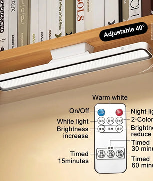 LED Bureaulamp met Magneet – USB Oplaadbaar, Traploos Dimbaar – Draadloze Leeslamp met 3 Kleurtemperaturen