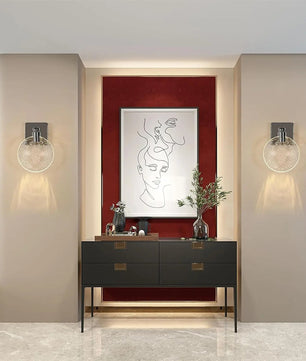 Moderne LED Wandlamp – Dimbaar 1000–1200 Lumen met 3 Kleurtemperaturen – Chroomkleurige Acryl Wandverlichting met Bubbelstructuur voor Woonkamer, Slaapkamer & Gang