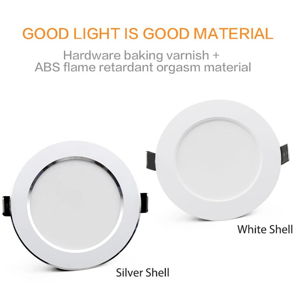 Set van 10 LED Inbouw Downlights – Ronde Plafondspots 220V met SMD2835 LED – Energiezuinige Verzonken LED Spots voor Binnen