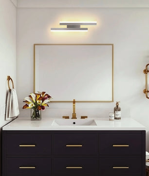 Moderne LED Wandlamp – 16W Parallel Design – Warm Wit 3000K – Wit Metaal – Voor Gang, Hal en Slaapkamer