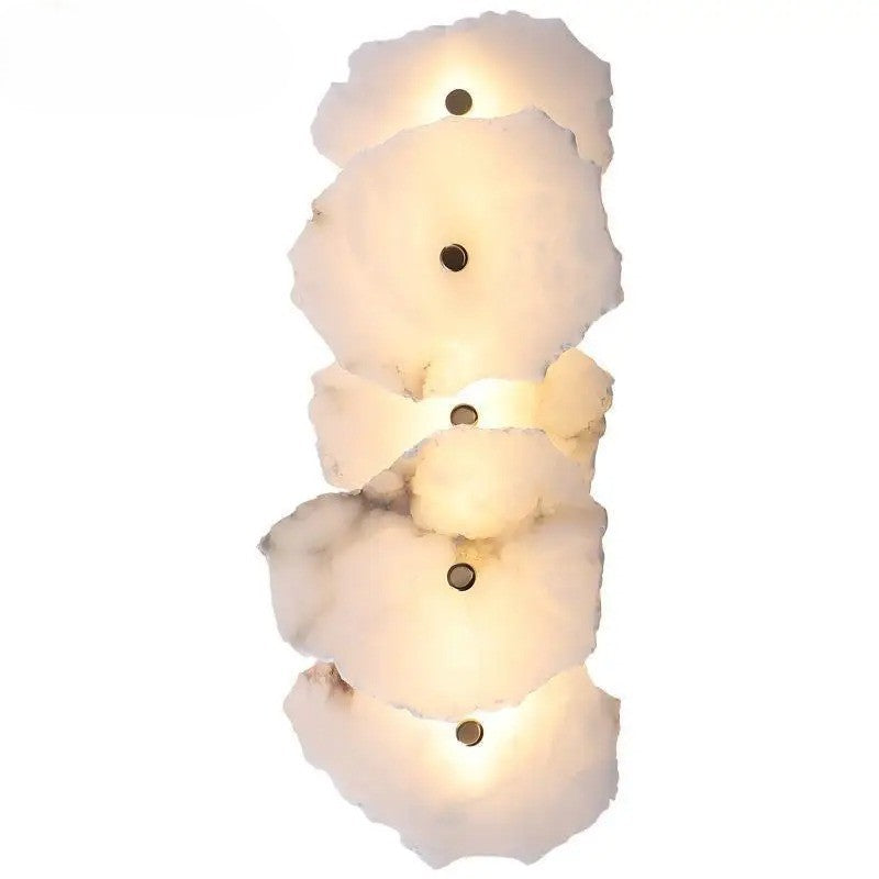 Luxe Marmeren Wandlamp – Albast & Massief Koper, Tijdloos en Elegant