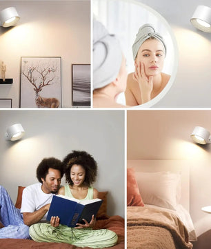 Magnetische LED Wandlamp – Draadloze Oplaadbare Wandverlichting met USB en 3 Lichtkleuren