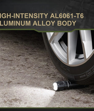 Krachtige Tactische LED Zaklamp 5200 Lumen – USB-C Oplaadbaar, IP68 Waterdicht & 21700 Batterij – Compact Aluminium Outdoor Zaklamp