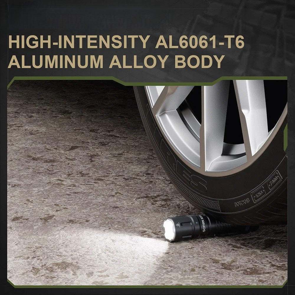 Krachtige Tactische LED Zaklamp 5200 Lumen – USB-C Oplaadbaar, IP68 Waterdicht & 21700 Batterij – Compact Aluminium Outdoor Zaklamp