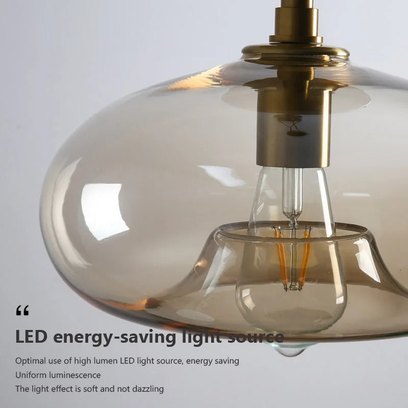 Moderne Glazen Plafondlamp – Minimalistische LED Plafondverlichting met E27 Fitting voor Woonkamer en Hal