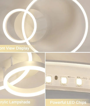 Moderne Ronde LED Plafondlamp – 42W LED Verlichting van Acryl en Aluminium voor Woonkamer, Keuken en Slaapkamer