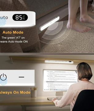 Bewegingssensor LED Kastlamp met Batterijdisplay – 60 LEDs, Dimbaar & Oplaadbaar via USB-C – Draadloze Lichtbalk voor Kast, Keuken & Nachtverlichting