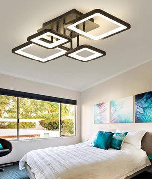 Moderne LED Plafondlamp – 54W Dimbaar Rechthoekig Design – Met Afstandsbediening en Instelbare Lichtkleur voor Woonkamer, Keuken en Slaapkamer