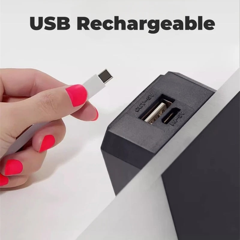 Draadloze LED Wandlamp – USB Oplaadbaar met Touch Sensor – Moderne Wandverlichting voor Slaapkamer, Trap en Gang