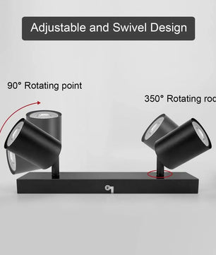 2-Lichts GU10 Plafondspot – Moderne Metalen Opbouwlamp met Verstelbare Spots – Gerichte Verlichting voor Woonkamer, Slaapkamer en Keuken