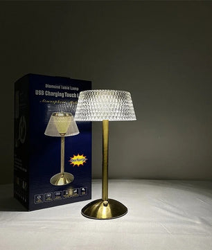 Oplaadbaar LED Nachtlampje met Touch Bediening – Moderne Glazen Tafellamp met 3 Lichtkleuren en USB Opladen