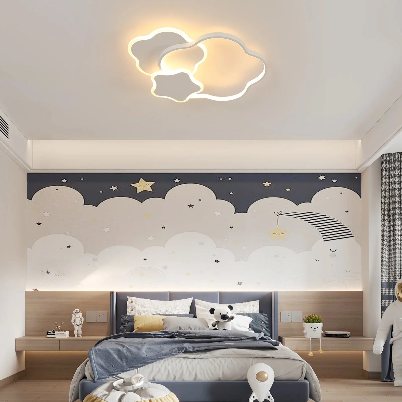 Stervormige LED Plafondlamp – 31W Dimbaar 3000–6500K met Afstandsbediening – Moderne Witte Design Plafondverlichting voor Woonkamer en Slaapkamer