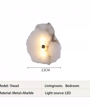 Luxe Marmeren Wandlamp – Albast & Massief Koper, Tijdloos en Elegant