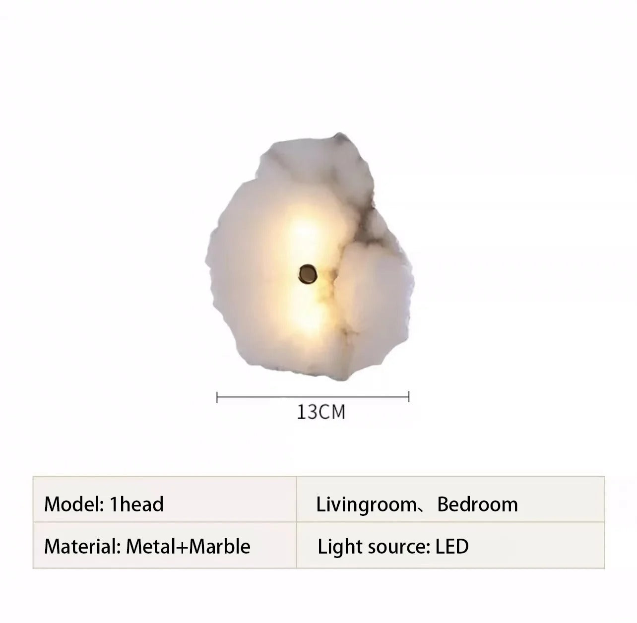 Luxe Marmeren Wandlamp – Albast & Massief Koper, Tijdloos en Elegant