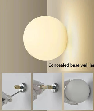 Moderne Glazen Wandlamp – Bauhaus Ronde Melkwitte Bal met G9 LED voor Slaapkamer en Woonkamer