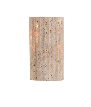 Wabi Sabi Natuursteen Wandlamp – Minimalistische LED Wandverlichting met Rustieke Uitstraling