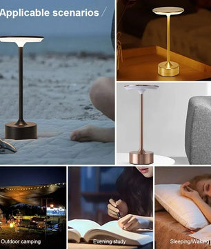 Draadloze LED Tafellamp met Aanraaksensor – USB Oplaadbaar Nachtlampje met Kristaldesign – Dimbaar en Draagbaar