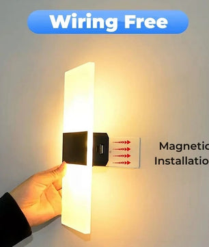 Draadloze LED Wandlamp – USB Oplaadbaar met Touch Sensor – Moderne Wandverlichting voor Slaapkamer, Trap en Gang