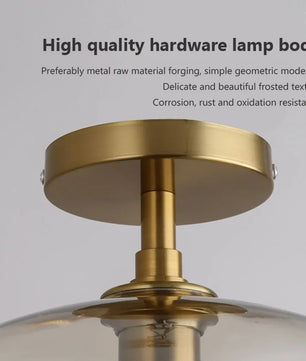 Moderne Glazen Plafondlamp – Minimalistische LED Plafondverlichting met E27 Fitting voor Woonkamer en Hal