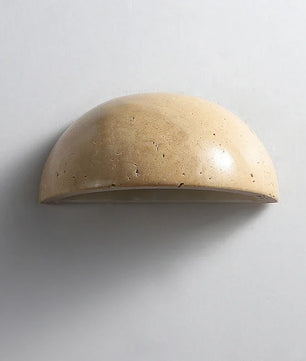 Halfronde Wandlamp van Natuursteen – Nordic Wabi-Sabi Design voor Woonkamer en Slaapkamer