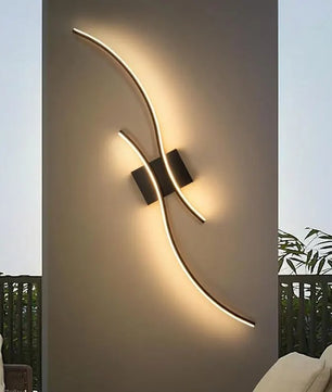 Nordic LED Wandlamp – Minimalistisch Scandinavisch Design – Zwart – Sfeervolle Wandverlichting voor Slaapkamer, Woonkamer en Gang
