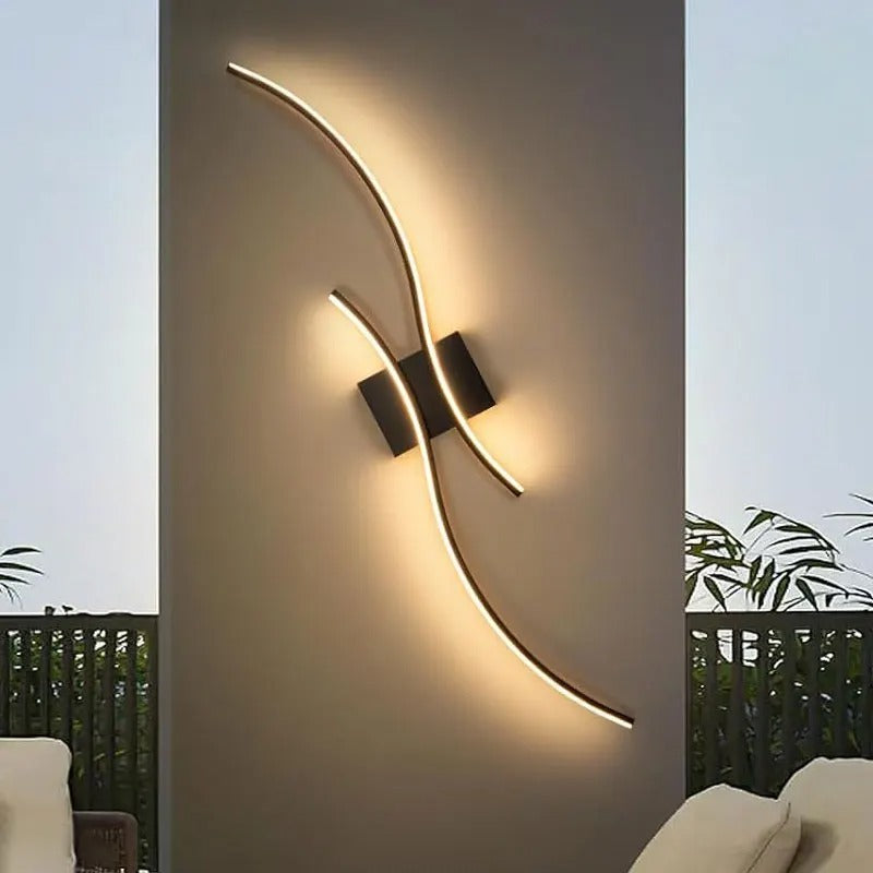 Nordic LED Wandlamp – Minimalistisch Scandinavisch Design – Zwart – Sfeervolle Wandverlichting voor Slaapkamer, Woonkamer en Gang