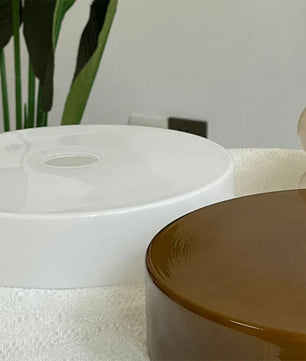 Scandinavische Glazen Plafondlamp – LED Opbouwlamp met Gekleurde Glazen Kap voor Hal, Woonkamer en Slaapkamer