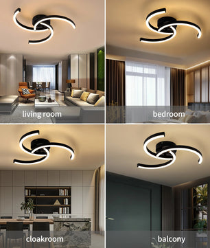 Moderne LED Plafondlamp – Spiraalvormig Design 52 cm met Warm Wit Licht 24W voor Woonkamer en Slaapkamer
