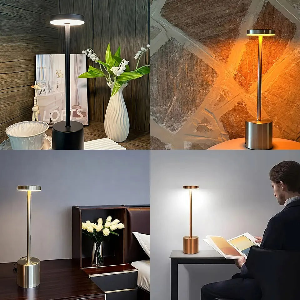 Set van 2 Draadloze LED Tafellampen – USB Oplaadbaar – Touch Dimbaar Nachtlampje met 3 Lichtkleuren