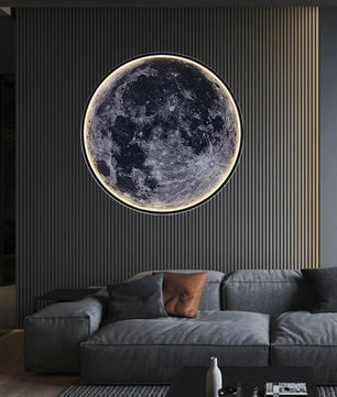 3D LED Maan Wandlamp – Realistische Maanlamp met Afstandsbediening – Decoratieve Muurlamp voor Woonkamer & Slaapkamer
