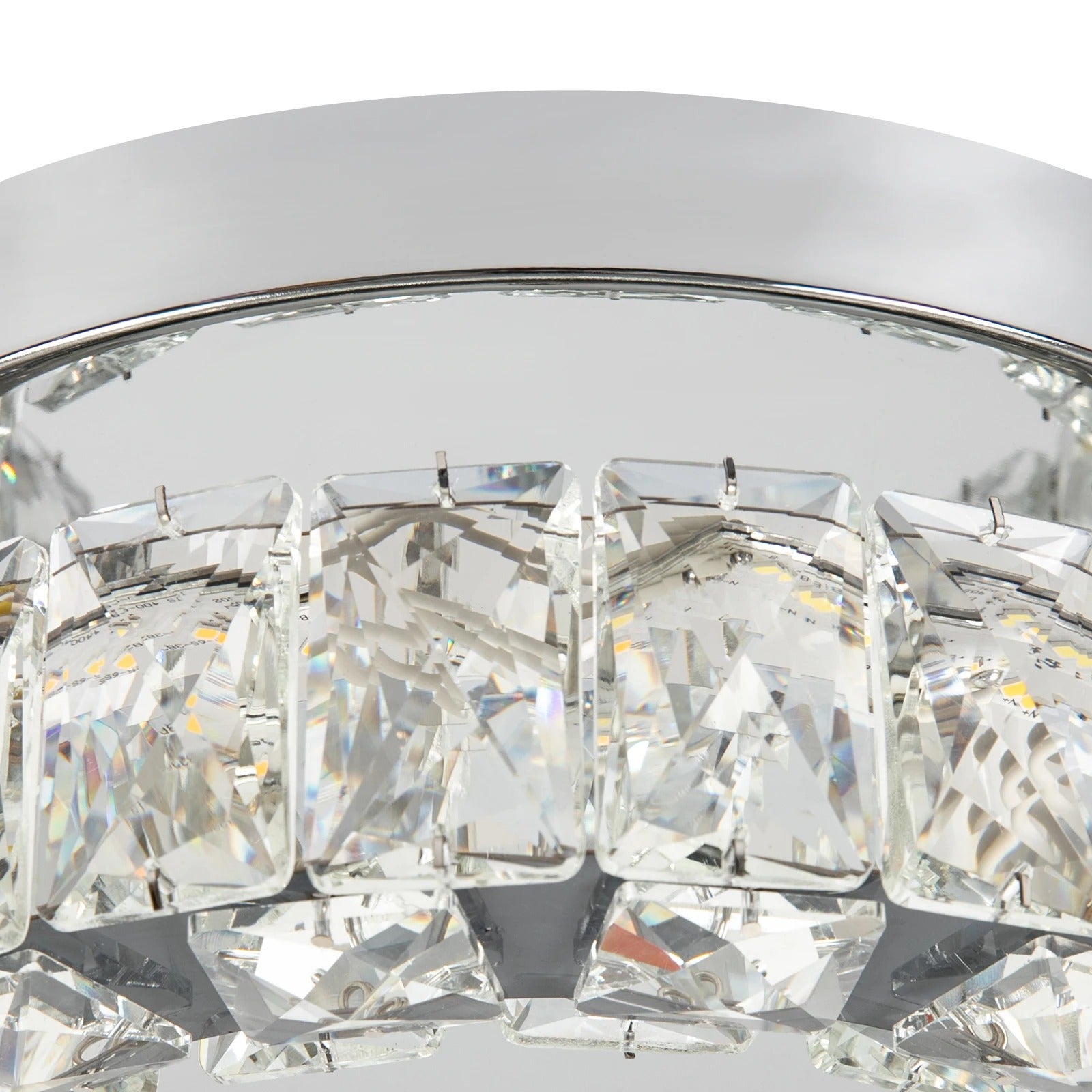 Moderne Kristallen Kroonluchter LED – Ronde Plafondlamp met Afstandsbediening – Dimbaar 3000K–6500K – Chroomkleur